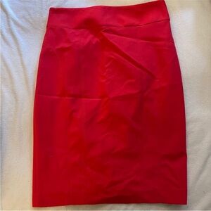 Elegant Red Women's Pencil Skirt